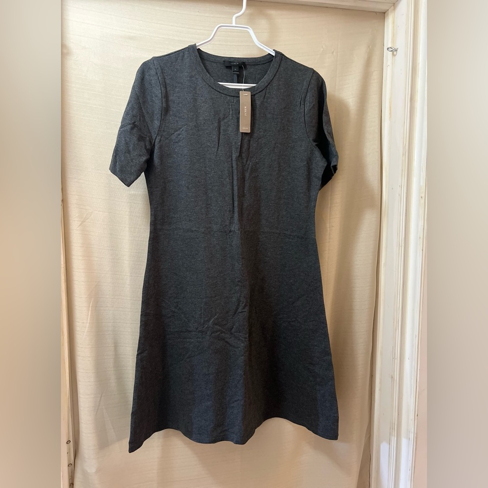 J. Crew Dark Gray Midi Dress